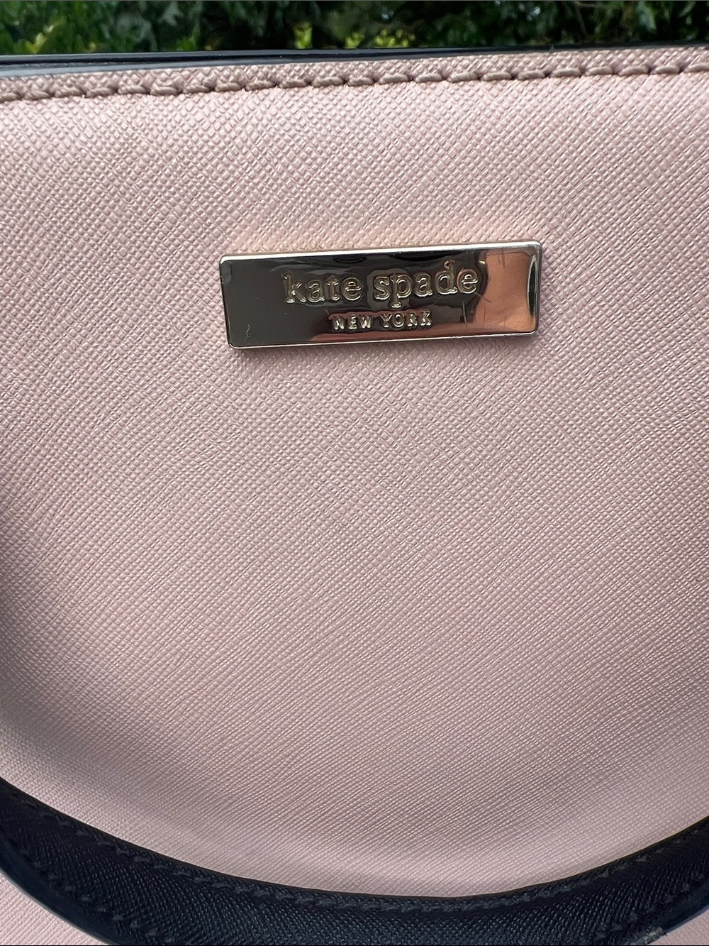 kate spade Pink and Black Saffiano Leather Satchel with Crossbody Strap - Picture 2 of 8
